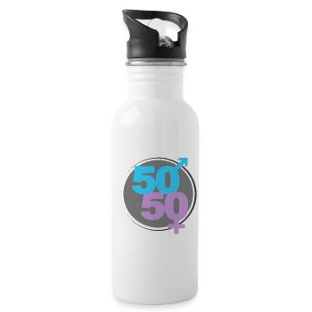 50/50 - Water bottle with straw - white - Right