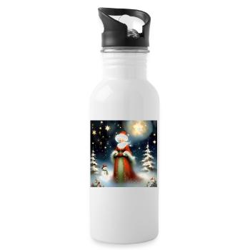 Joyeux Noel #2 - Gourde avec paille intégrée - blanc - Droite