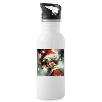 Joyeux Noel #9 - Gourde avec paille intégrée - blanc - Droite