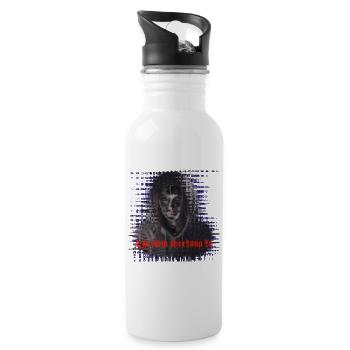 Ego sum spectans te-I'm looking at you - Water bottle with straw - white - Right