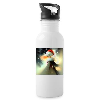 Joyeux Noel #13 - Gourde avec paille intégrée - blanc - Droite