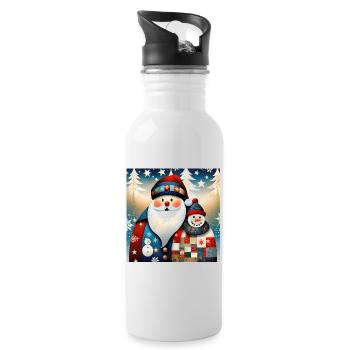 Merry Christmas #16 - Water bottle with straw - white - Right