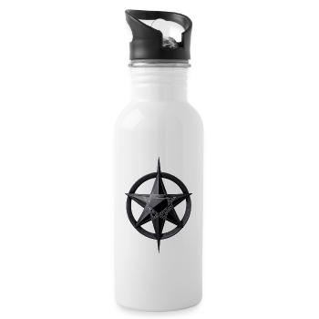 Pentagram Black Black Magic Summoning - Water bottle with straw - white - Right