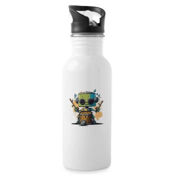Beat Machine - Water bottle with straw - white - Right