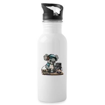 Koala Beats - Water bottle with straw - white - Right