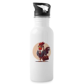 Entreprises du coq - Gourde avec paille intégrée - blanc - Droite