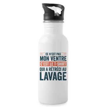 C'est Le T-shirt Qui A Rétréci Au Lavage Homme - Gourde avec paille intégrée - blanc - Droite