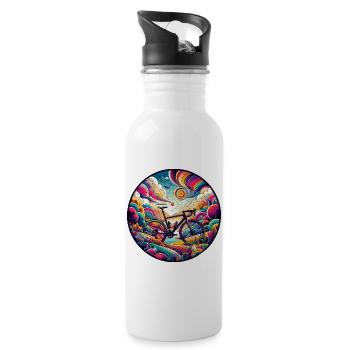 Fabulous gravel biker, road - Water bottle with straw - white - Right