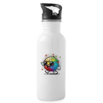 Dancing Queen - Water bottle with straw - white - Right