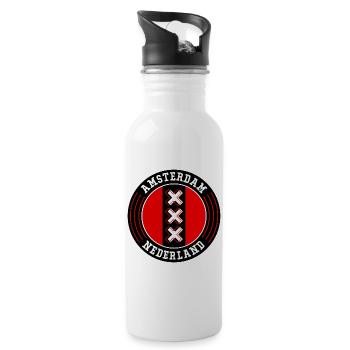 Amsterdam - Water bottle with straw - white - Right