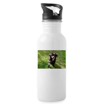 Hund Dog Samy - Water bottle with straw - white - Right