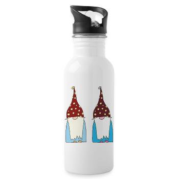 Gnome Dwarfs - Water bottle with straw - white - Right