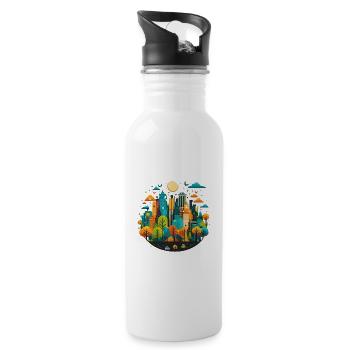 The Urban Explorer - Water bottle with straw - white - Right