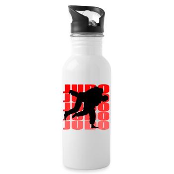 Judo - Gourde avec paille intégrée - blanc - Droite