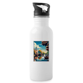 Amstelveen Niederlande Vintage Reiseposter WPA - Trinkflasche mit integriertem Trinkhalm - Weiß - Rechts
