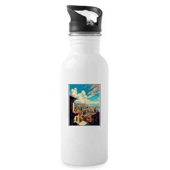 Gaziantep Turkey Vintage Travel Poster Souvenir - Water bottle with straw - white - Right