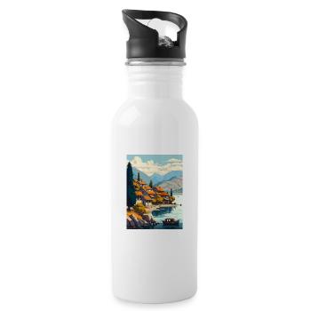 Lake Ohrid North Macedonia Albania Room Souvenir - Water bottle with straw - white - Right