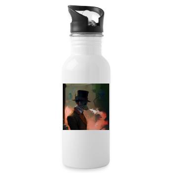 Smoking 01 - Trinkflasche mit integriertem Trinkhalm - Weiß - Rechts