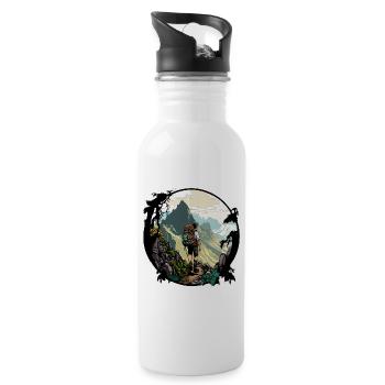 Explorateur de montagne - Gourde avec paille intégrée - blanc - Droite