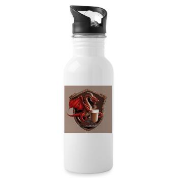 Welsh Coffee Shield - Water bottle with straw - white - Right