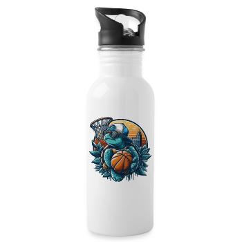 Cadeau de lunettes de soleil de tortue de basket-ball - Gourde avec paille intégrée - blanc - Droite