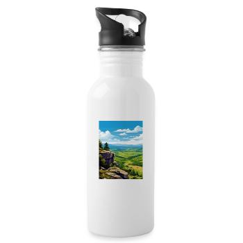 Parc National des Cévennes France Antibes Souvenir - Gourde avec paille intégrée - blanc - Droite
