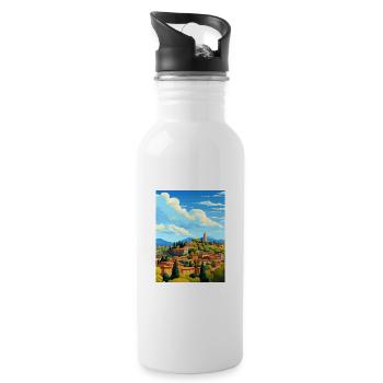 Aix En Provence France Vintage Travel Poster WPA - Water bottle with straw - white - Right