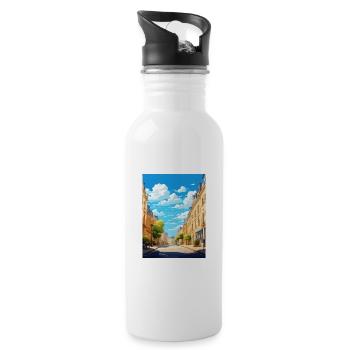 Nancy Frankreich Vintage Reiseplakat WPA Souvenir - Trinkflasche mit integriertem Trinkhalm - Weiß - Rechts