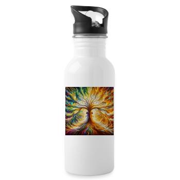 Arbre du Coeur - Gourde avec paille intégrée - blanc - Droite