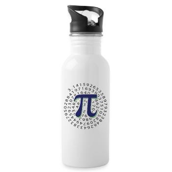 Pi Day - Bonne journée Pi - Gourde avec paille intégrée - blanc - Droite