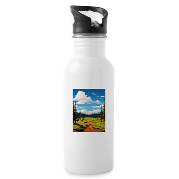 Parc national de Fishlake Utah Vintage affiche de voyage - Gourde avec paille intégrée - blanc - Droite