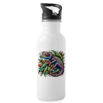 Gecko - Water bottle with straw - white - Right