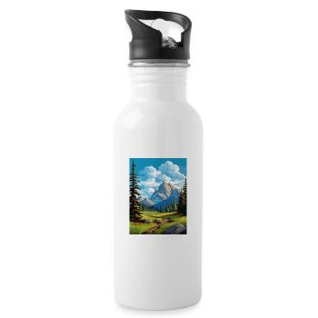 Parc national de Banff Canada Affiche de voyage Vintage - Gourde avec paille intégrée - blanc - Droite