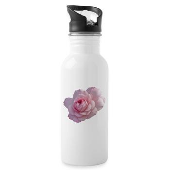 Rose Pink - Trinkflasche mit integriertem Trinkhalm - Weiß - Rechts