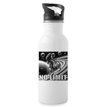 NO LIMIT - Gourde avec paille intégrée - blanc - Droite