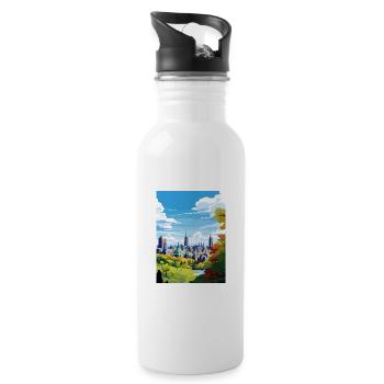 Ottawa Kanada Vintage Reiseposter WPA Souvenir - Trinkflasche mit integriertem Trinkhalm - Weiß - Rechts
