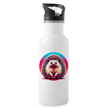 Igel - Trinkflasche mit integriertem Trinkhalm - Weiß - Rechts