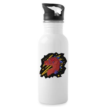 Firia, the Chimera (by Derpy Fox) - Water bottle with straw - white - Right