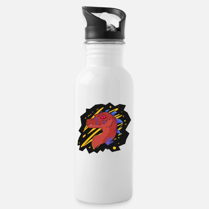 Firia, die Chimäre (von Derpy Fox) - Trinkflasche mit integriertem Trinkhalm - Weiß