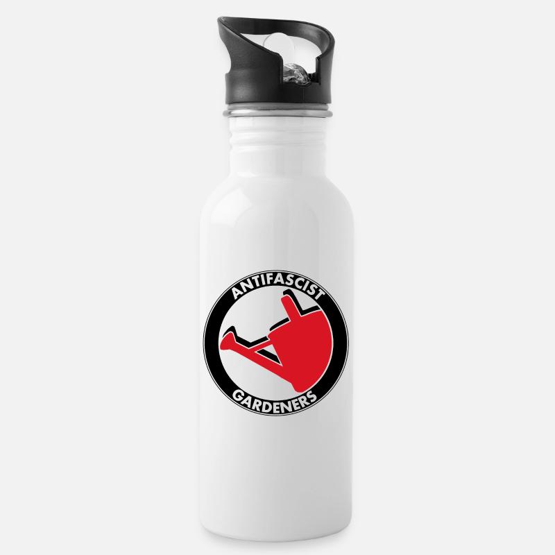Jardiniers antifascistes - Gourde avec paille intégrée - blanc