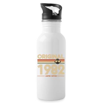 1982 - Water bottle with straw - white - Right