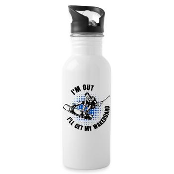 Kitesurfer Statement Wakeboard Surfing Wassersport - Trinkflasche mit integriertem Trinkhalm - Weiß - Rechts