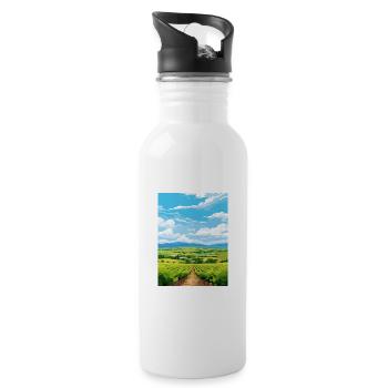 Yarra Valley Australia Vintage Travel Poster WPA - Water bottle with straw - white - Right