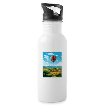 Yarra Valley Australia Vintage Travel Poster WPA - Water bottle with straw - white - Right