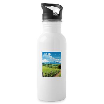 Havelock North New Zealand Vintage Travel Poster - Water bottle with straw - white - Right