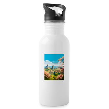 Guadalajara Dekoration Vintage Reiseposter WPA - Trinkflasche mit integriertem Trinkhalm - Weiß - Rechts