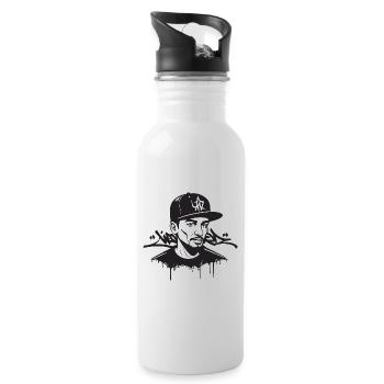 New York Style Graffiti - Water bottle with straw - white - Right