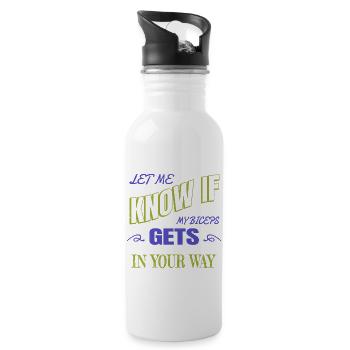 quote joke volleyball sport love churrascada - Trinkflasche mit integriertem Trinkhalm - Weiß - Rechts