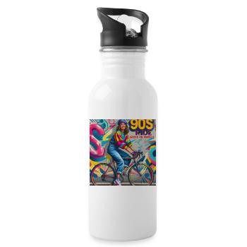 90S Ride Grove on Wheels - filles à vélo - Gourde avec paille intégrée - blanc - Droite