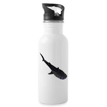 Requin-baleine Silhouette lumineuse - Gourde avec paille intégrée - blanc - Droite